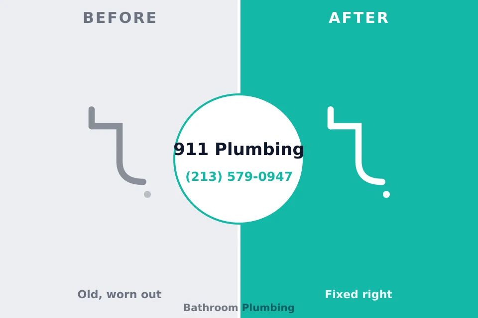 Before and after: plumbing repair East Rockaway, NY